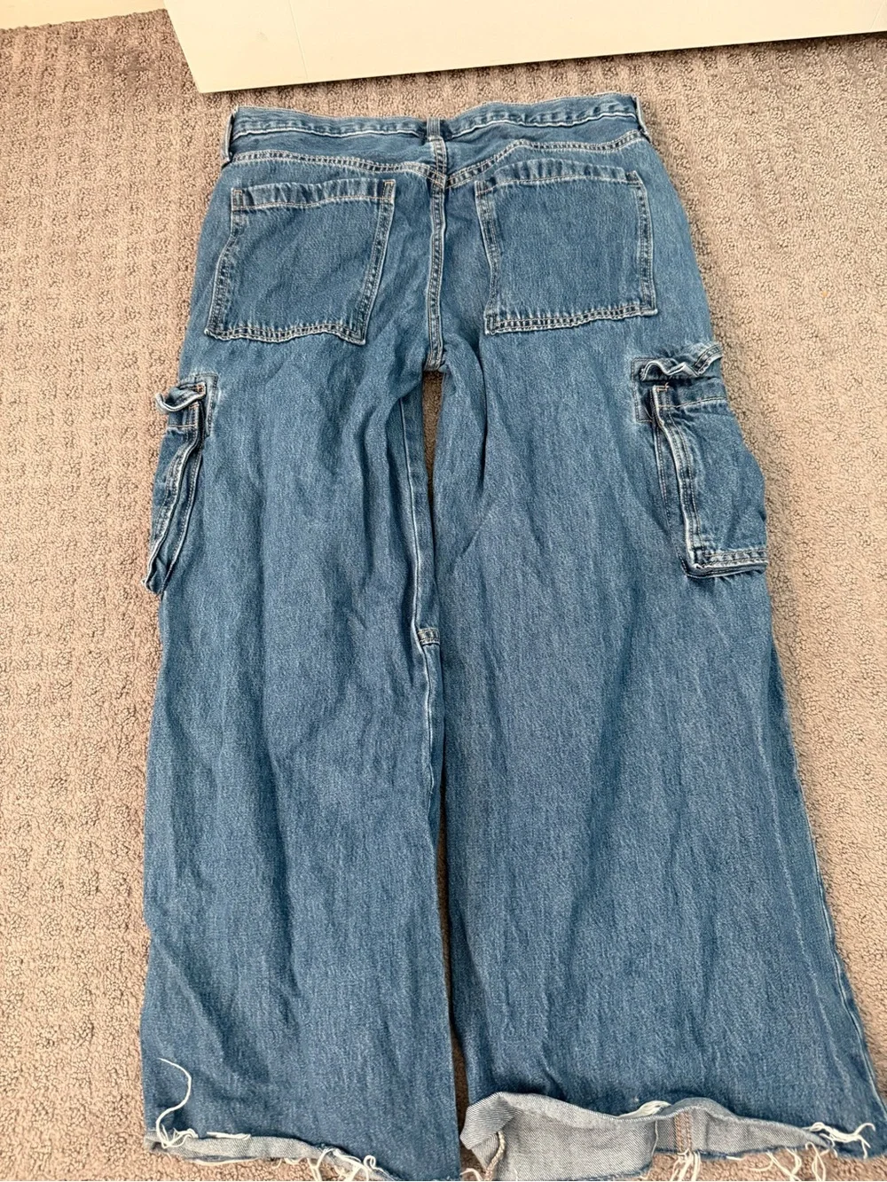 Old Navy Blue Denim Cargo Jeans for Kids
